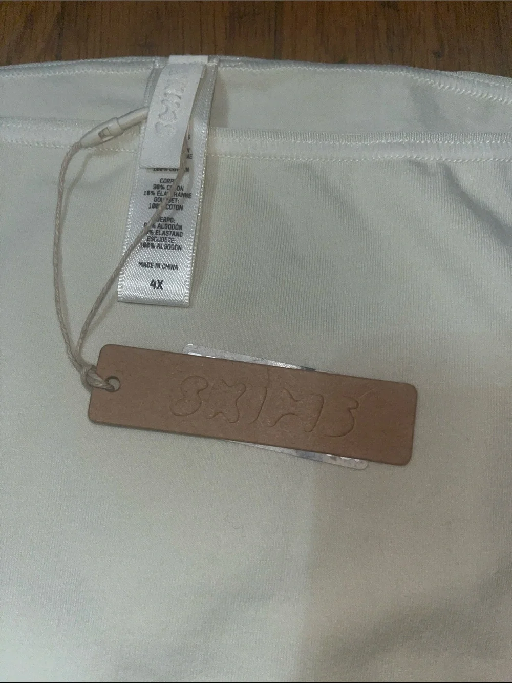 NWT Skims Cream High-Cut String Bikini Panties Size 4X